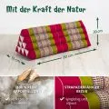Kapok Dreieckskissen breit (Rot/Gr�n)