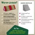 Kapok Dreieckskissen breit (Rot/Gr�n)