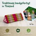 Kapok Dreieckskissen breit (Rot/Gr�n)