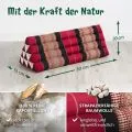 Kapok Dreieckskissen breit (Rot/Schwarz)