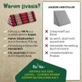 Kapok Dreieckskissen breit (Rot/Schwarz)