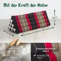 Kapok Dreieckskissen breit (Schwarz/Rot)