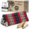 Kapok Dreieckskissen breit (Schwarz/Rot)