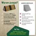 Kapok Dreieckskissen breit (Schwarz/Orange)