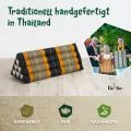 Kapok Dreieckskissen breit (Schwarz/Orange)