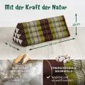 Kapok Dreieckskissen breit (Braun/Gr�n)