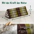 Kapok Dreieckskissen breit (Braun/Gr�n)
