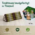 Kapok Dreieckskissen breit (Braun/Gr�n)