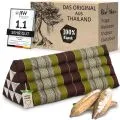 Kapok Dreieckskissen breit (Braun/Gr�n)
