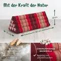 Kapok Dreieckskissen breit (Rubinrot)