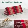 Kapok Dreieckskissen breit (Rubinrot)