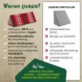 Kapok Dreieckskissen breit (Rubinrot)
