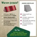 Kapok Dreieckskissen breit (Rubinrot)