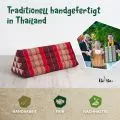 Kapok Dreieckskissen breit (Rubinrot)