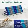 Kapok Dreieckskissen breit (Blau)