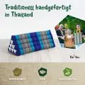 Kapok Dreieckskissen breit (Blau)