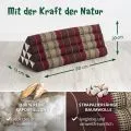 Kapok Dreieckskissen breit (Weinrot)