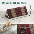Kapok Dreieckskissen breit (Weinrot)