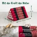Kapok Dreieckskissen hoch, Classic (Rot/Elefanten)