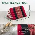 Kapok Dreieckskissen hoch, Classic (Rot/Elefanten)