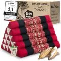 Kapok Dreieckskissen hoch, Classic (Rot/Elefanten)