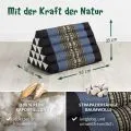 Kapok Dreieckskissen hoch, Classic (Blau/Elefanten)