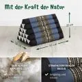 Kapok Dreieckskissen hoch, Classic (Blau/Elefanten)