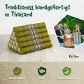 Kapok Dreieckskissen hoch, Classic (Gr�n/Elefanten)