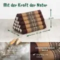 Kapok Dreieckskissen hoch, Classic (Braun/Elefanten)