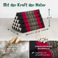 Kapok Dreieckskissen hoch, Classic (Schwarz/Elefanten)