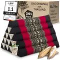 Kapok Dreieckskissen hoch, Classic (Schwarz/Elefanten)