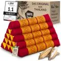 Kapok Dreieckskissen hoch, Classic (Rot/Gelb)