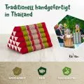 Kapok Dreieckskissen hoch, Classic (Rot/Gr�n)