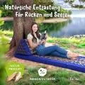 Kapok Dreieckskissen hoch, Deluxe (Blau/Elefanten Seide)