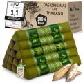 Kapok Dreieckskissen hoch, Deluxe (Gr�n/Elefanten Seide)