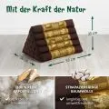 Kapok Dreieckskissen hoch, Deluxe (Braun/Elefanten Seide)