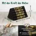 Kapok Dreieckskissen hoch, Deluxe (Schwarz/Elefanten Seide)