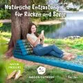 Kapok Dreieckskissen hoch, Deluxe (Hellblau/Elefanten Seide)