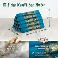 Kapok Dreieckskissen hoch, Deluxe (Hellblau/Elefanten Seide)