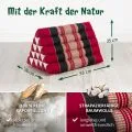Kapok Dreieckskissen hoch, Classic (Rot/Schwarz)