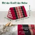 Kapok Dreieckskissen hoch, Classic (Rot/Schwarz)