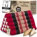Kapok Dreieckskissen hoch, Classic (Rot/Schwarz)