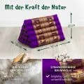 Kapok Dreieckskissen hoch, Deluxe (Lila/Elefanten Seide)