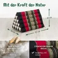 Kapok Dreieckskissen hoch, Classic (Schwarz/Rot)