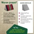 Kapok Dreieckskissen hoch, Classic (Schwarz/Rot)