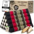 Kapok Dreieckskissen hoch, Classic (Schwarz/Rot)