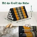 Kapok Dreieckskissen hoch, Classic (Schwarz/Orange)