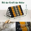 Kapok Dreieckskissen hoch, Classic (Schwarz/Orange)