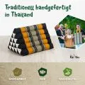 Kapok Dreieckskissen hoch, Classic (Schwarz/Orange)
