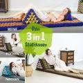 Kapok Dreieckskissen hoch, Classic (Braun/Gr�n)